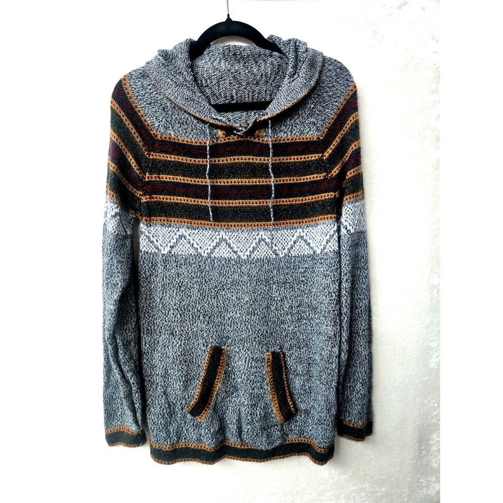 Alpaca Blend Geometric Fair Isle Pullover Peruvian Boho Cabincore Small Unisex